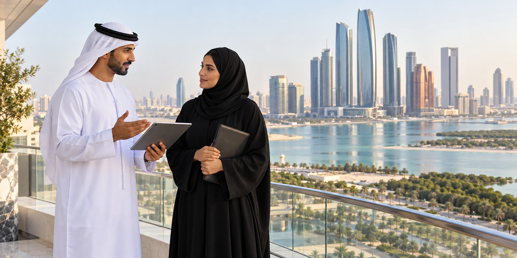 Editorial photograph illustrating Abu Dhabi mainland: how it differs from Dubai in the UAE