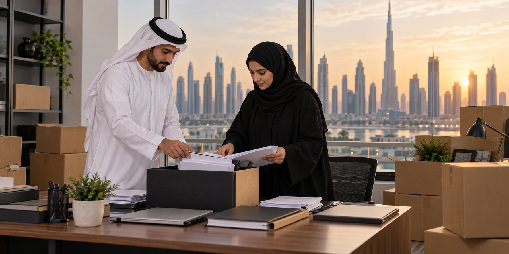 Editorial photograph illustrating Closing a company properly: five tracks to clear in the UAE