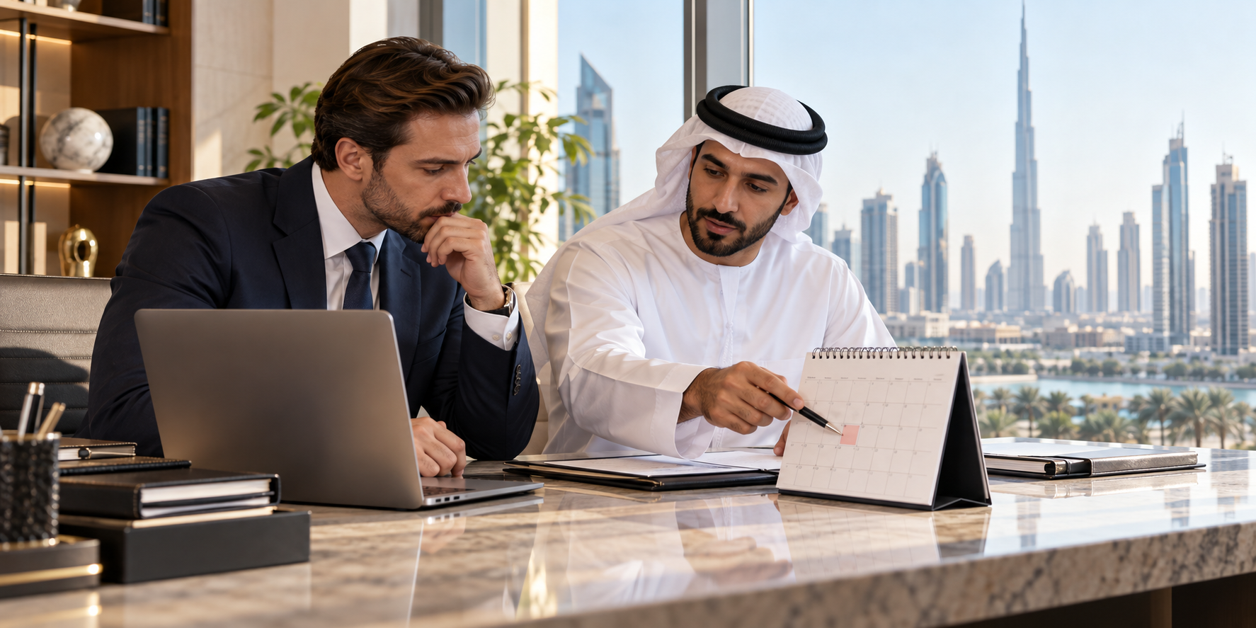 Editorial photograph illustrating Registering for corporate tax without missing the window in the UAE