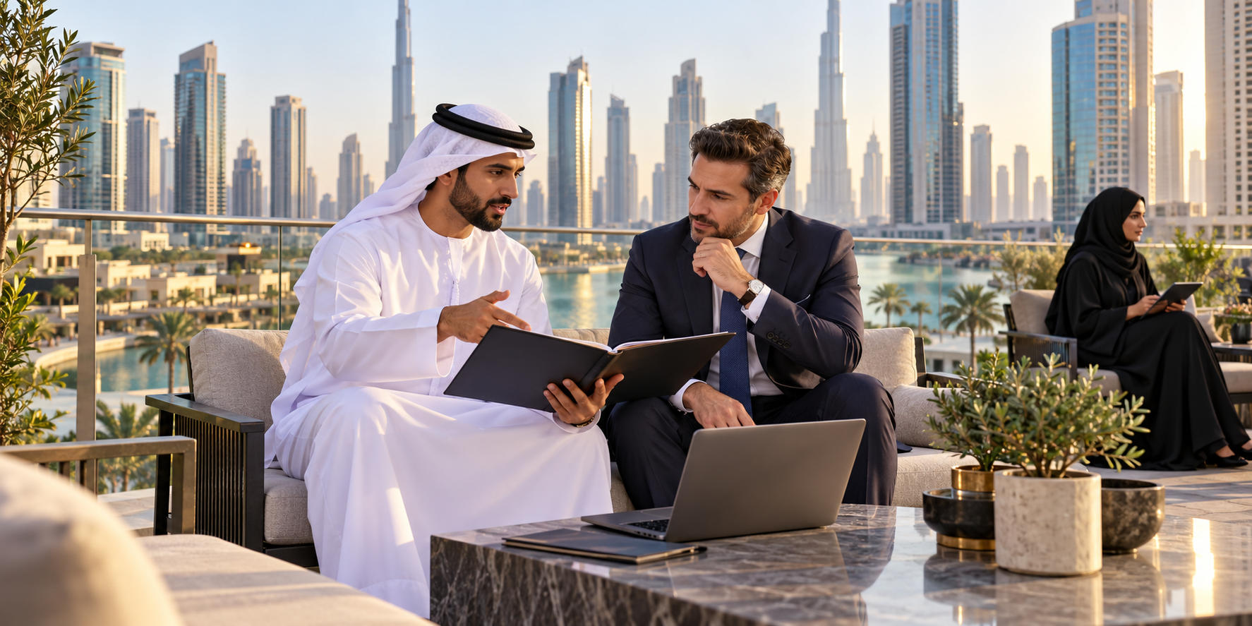 مراجعة ملف استثمار وشراكة لاختيار مسار الإقامة المناسب في الإمارات
